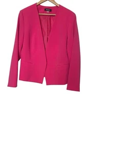 Nine West Blazer Jacket Pink Open Front Size 14 EUC - Picture 1 of 4