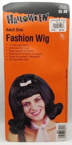 Parrucca NERA moda stile Halloween 17 pollici anni 60 mai aperta donna taglia adulto - Foto 1 di 2