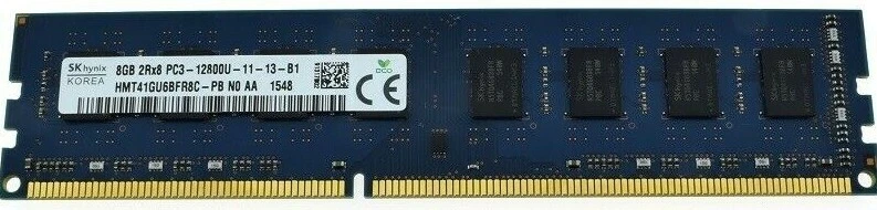 8GB MEMORIA RAM DDR3 1600MHZ PC3L-12800U PC DESKTOP HYNIX HMT41GU6DFR8A-PB - Immagine 1 di 1
