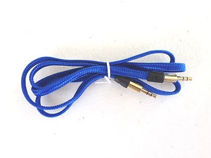 3.5MM 3FT AUX Auxiliary flat braided male cable FOR iPhone 4s 5c 6 iPod Nano mp3 - Picture 1 of 24