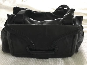 MIMCO Black Leather Shoulder Bag Purse-NICE - Picture 1 of 11