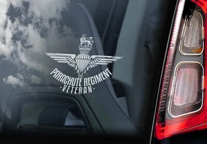 Paracadutismo Reggimento Veterano Adesivo Auto - Esercito Militare Firmare Para - Picture 1 of 1