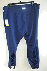 Women's Plus Performance Leggings Size:3XL Wicking Medieval Blue - Picture 1 of 3
