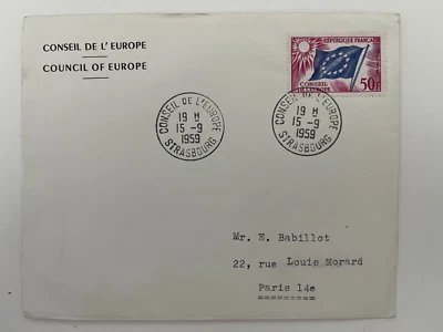 FDC Premier jour d'émission Y&T Timbre de Service 21 Conseil de l'europe - Photo 1/2