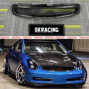 FOR 2003-07 INFINITI G35 2DR COUPE V35 JDM CARBON FIBER FRONT MESH GRILL GRILLE - Picture 1 of 15