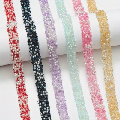 180cm Bling Strass Kunstperlen Selbstklebend Band Klebeband Kristall Strip - Bild 1 von 4