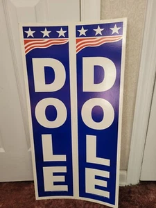 Bob Dole for US President Campaign Poster against Hillary Clinton 1996 Original - Picture 1 of 9