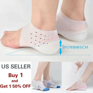 6CM Concealed Footbed Enhancers Invisible Height Increase Silicone Insoles Pads