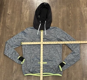 John Deere black/Gray/Green hooded pullover Running Casual Wear Hoodie Size L C2 - Picture 1 of 5