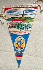 BANDERA BANDERÍN DOBLE CARA RECUERDO LISSE HOLLAND LISSE HOLLAND VINTAGE BOLLENVELDEN KEUKENHOF - Imagen 1 de 6
