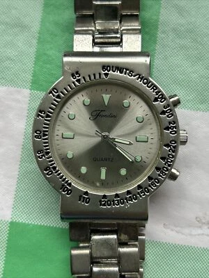 Reloj Fondini Hombre Bisel Tono Plateado Batería Nueva 40mm Foto 1 de 4