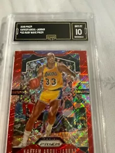 Kareem Abdul-Jabbar Lakers 2019 Prizm Ruby Wave Prizm # 20 grado 10 L@@K - Imagen 1 de 2