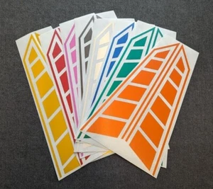 255MM x 115MM SHEET REFLECTIVE CHEVRON STICKERS - CHOOSE YOUR COLOUR - Picture 1 of 9