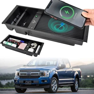 Wireless Charger für F150 2009-2023, Mittelkonsole Organizer Box Fast Wireless... - Bild 1 von 8