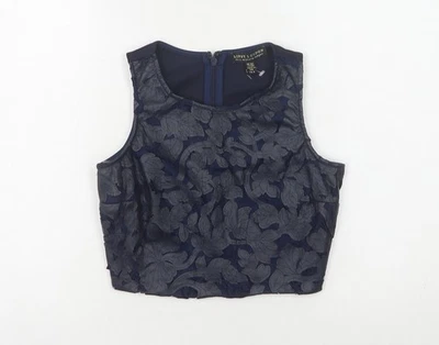 Lipsy London Women's Blue Cropped Lace Blouse - Image 1 of 4