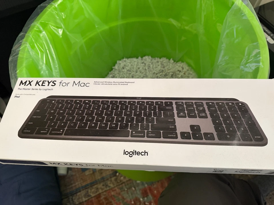 Logitech MX Keys for Mac Wireless Keyboard Space Gray Backlit USB-C Bluetooth - Image 1 of 1