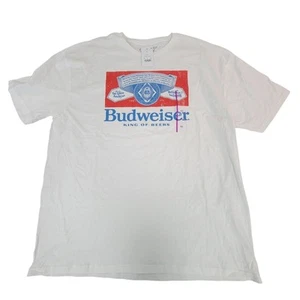 Men's Budweiser Short Sleeve Graphic T-Shirt - White XXL 2xl - Picture 1 of 5