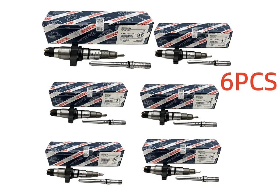 6× Bosch Fuel Injector For 2003 2004 Dodge Ram2500 3500 Cummins 5.9L 0445120255 - Image 1 of 4