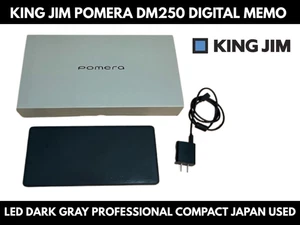 used King Jim Pomera DM250 Digital Memo LED Dark Gray Professional Compact japan - Afbeelding 1 van 5