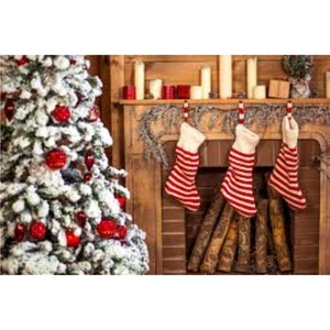 Red Gold Green Glass Tabletop Ornaments Set LED Lighting with Timer Feature - Picture 1 of 12