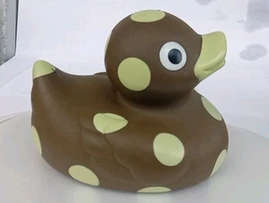 💥 Rubber Brown Duck spotted Rare duck! quack bath toy bin A - Picture 1 of 7