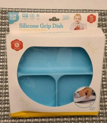 Bumkins ~ NEU ~ Silikon Sauggriff geteilt Schale für Säuglinge - Aqua Blau - Bild 1 von 4