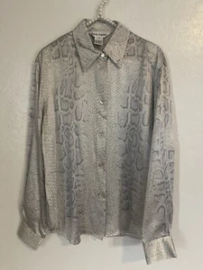Camisa de piel de serpiente Paolo Santini para mujer talla 12 - Imagen 1 de 3