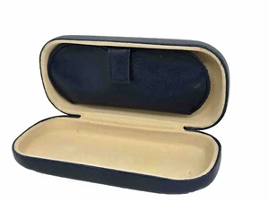 NEW Navy Blue Hard Clamshell Eyeglasses Case W/Removable Clip Case - Picture 1 of 6