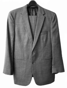 ALBA Bespoke superfeine Merinowolle grau Anzug Set Gr. 38 kurze Hose 32x29 - Bild 1 von 15