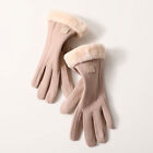 Women Ladies Winter Gloves Touch Screen Fleece Suede Warm Soft Fur Lined Thermal