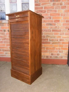 Jugendstil Rolladenschrank Rollschrank Büroschrank Schubladenschrank mit Aufsatz - Bild 1 von 13