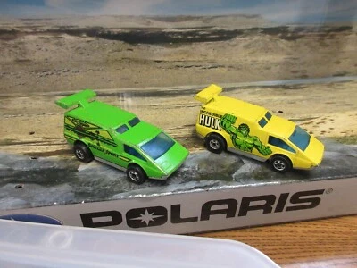 2 Vintage Blackwall Hot Wheels SPOILER SPORT Incredible HULK (M) - Image 1 of 4