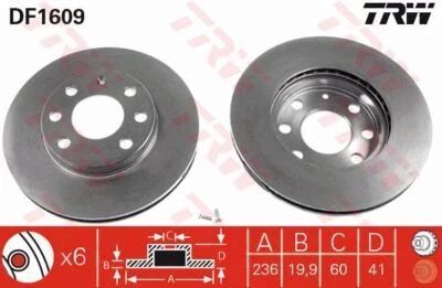 JEU DE 2 DISQUES DE FREIN OPEL CORSA B 1.2 I 16V,1.4 I,ASTRA F BREAK 1.7 TDS - Photo 1/4