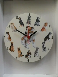 19cm Round Jack Russell / Dog Breeds Wall Clock. New & Boxed - Picture 1 of 1