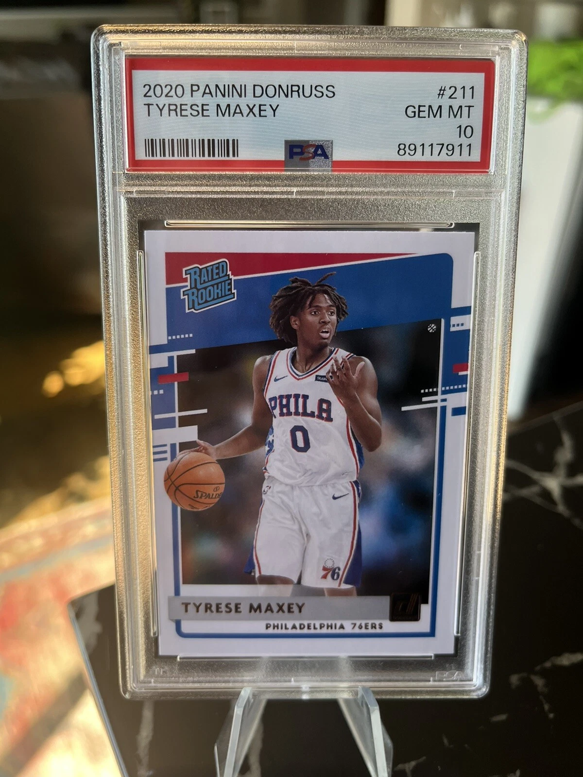 2020 Panini Donruss #211 Tyrese Maxey Rated Rookie PSA 10 76ers🔥🔥📈📈💎💎