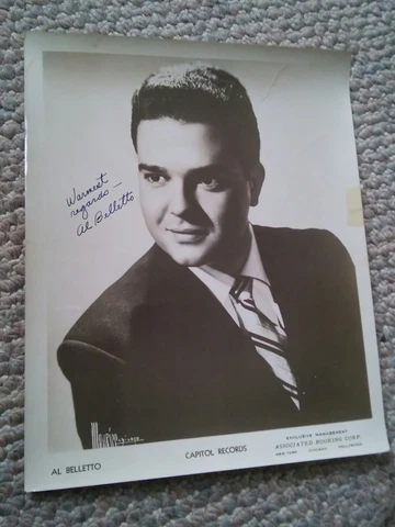 044 Rare Al Belletto + Band Members Autographs Signed B&W Photo Continental Rest Cover
