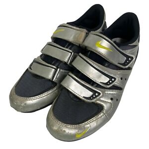 Nike Shimano Womens Cycling Shoes Athletic Biking Silver Grey Size 9.5