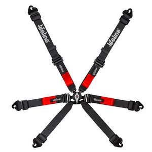 Lifeline Copse 2x2 6 Point Motorsport Harness, Black - FIA 8853-2016 Approved - Afbeelding 1 van 2