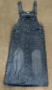 Inherit Clothing Co Damen S Blau Denim Latz Jeans Maxi Pullover Baumwollmischung - Bild 1 von 12