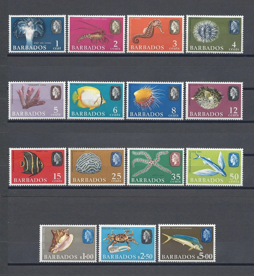 BARBADOS 1966/69 SG 342/355a MNH Foto 1 de 1