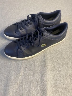 Lacoste Shoes Men  11 Straightset Sneakers Lace Up 11941 Blue Leather  Casual - Image 1 of 4