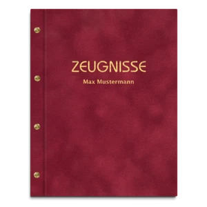 Carpeta de testimonios personalizada, cinta de terciopelo roja, certificados en relieve, diferentes colores - Imagen 1 de 17