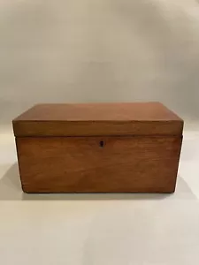 Antique Early 19th Century English Fitted Tea Caddy Original Paper Lining - Picture 1 of 8