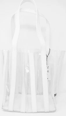 Bolso de mano para mujer Loeffler Randall Marlena de cuero y PVC blanco/claro Foto 1 de 3