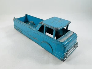 Midgetoy Pressed Steel Diecast Blue Long Bed Pick-Up Rockford, IL 5-3/4" Long - Picture 1 of 14