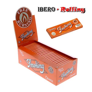 Papel Smoking Naranja Caja de 50 libritos. Nuevo Tamaño Pequeño - Imagen 1 de 1