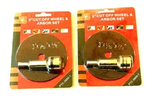 2 MANDRILES DE EJE PARA ORIFICIOS DE 3/8" Y 1/4" VÁSTAGO DE 1/4" Y 2 piezas RUEDAS DE CORTE DE 3" - Imagen 1 de 1