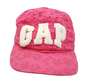Toddler Girls Hat Size Small Medium Baseball Cap Pink Lace Eyelet Ivory Gap - Picture 1 of 9