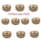 10 x Bird Nesting Material Holder Jute Filled For Cage Aviary Finch ,Canary