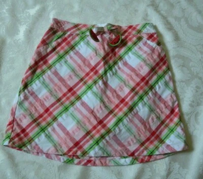 Gymboree WATERMELON PICNIC Skirt Skort Plaid Red Green Pink White NWT 7 8 9 10 - Image 1 of 2